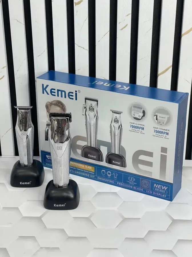 ست 2 قلو فلزی ماشین اصلاح کیمی مدل Kemei KM-8565