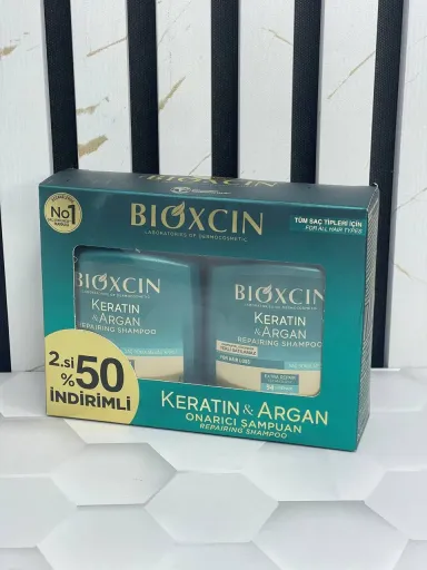 پک 2 عددی شامپو روغن آرگان و کراتین بیوکسین BIOXCIN حجم 300 میل