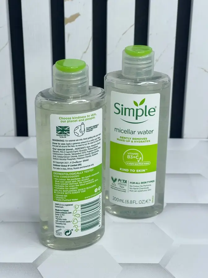 میسلار واتر انواع پوست سیمپل Simple حجم 200 میل