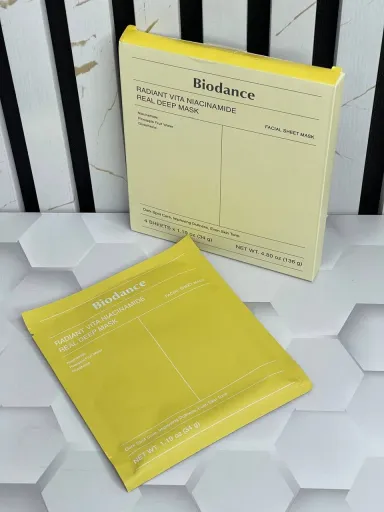 ماسک ورقه ای ویتا نیاسینامید بایودنس Biodance مدل RADIANT VITA NIACINAMIDE