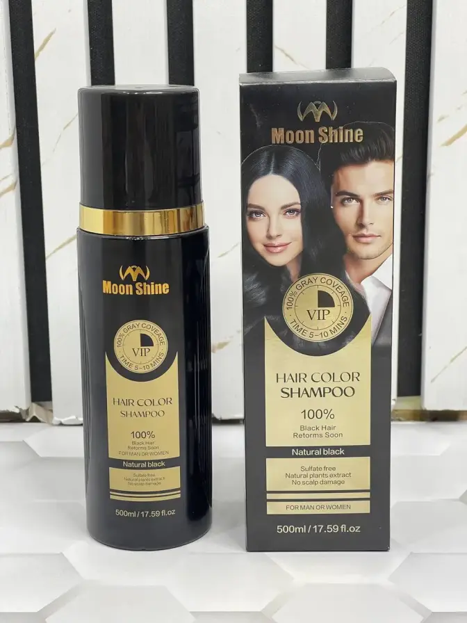 شامپو رنگ مو مشکی مون شاین Moon Shine حجم 500 میل