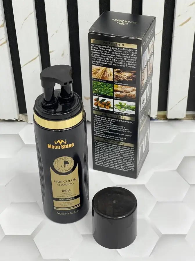 شامپو رنگ مو مشکی مون شاین Moon Shine حجم 500 میل