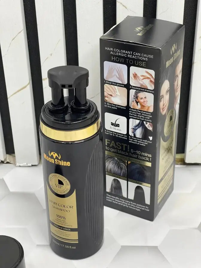 شامپو رنگ مو مشکی مون شاین Moon Shine حجم 500 میل