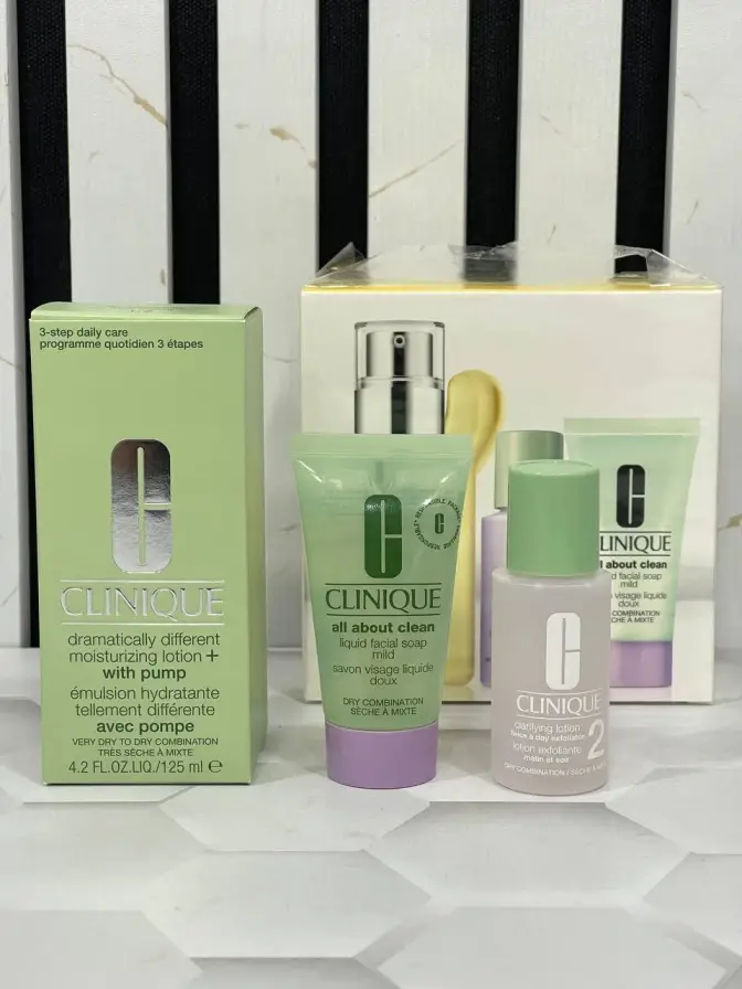 پک سه مرحله ای پوست خشک کلینیک Clinique 3 Step Skin Care