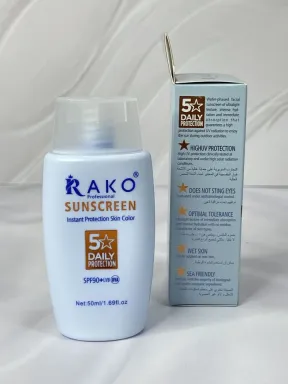 ضدآفتاب رنگی فاقد چربی و آبرسان راکو RAKO SPF90 حجم 50 میل