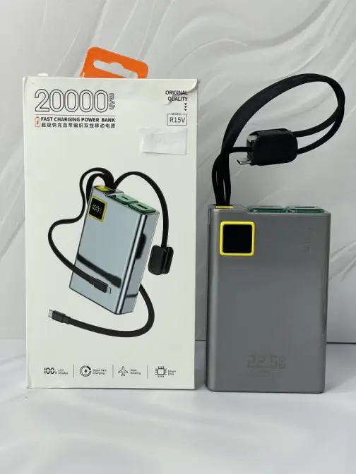 پاوربانک 22.5 وات گجبی مدل R15V ظرفیت 20000 میلی‌آمپرساعت