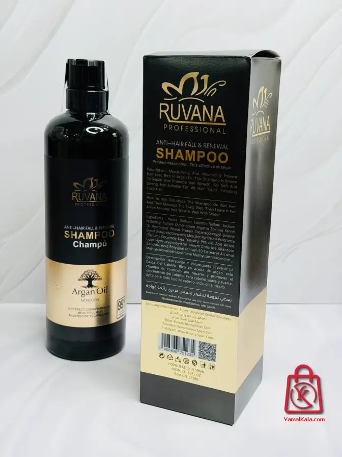 شامپو روغن آرگان رووانا RUVANA حجم 900 میلی‌لیتر