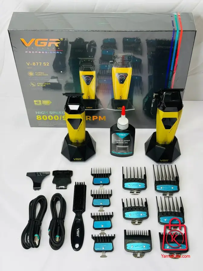 ست ماشین اصلاح دوقلو وی جی آر مدل V-877 S2
