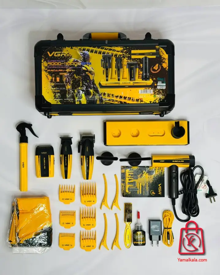 ست کامل ماشین اصلاح و سشوار وی جی آر مدل VGR Muscular V-285S4