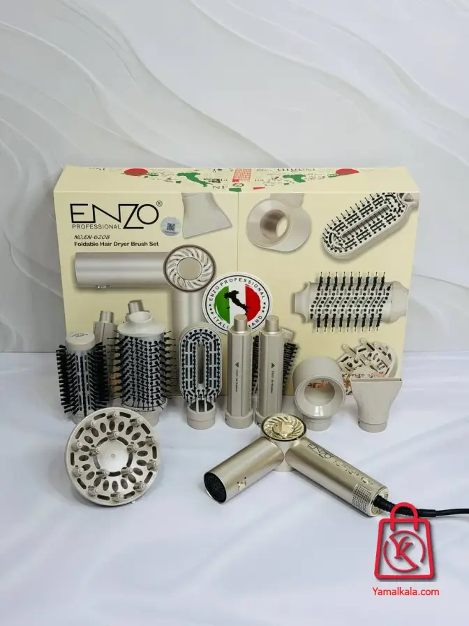 ست سشوار حرفه‌ای برس‌دار انزو پروفیشینال مدل EN-6208