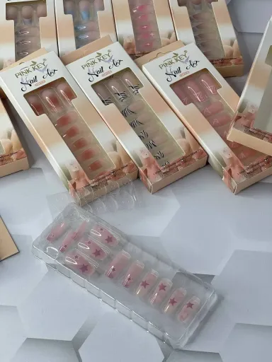 ناخن مصنوعی طرح دار پینک کی Pink Key