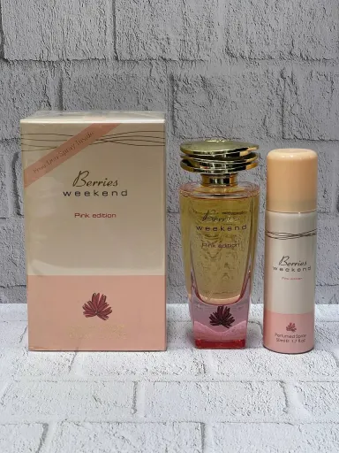 ادکلن فراگرنس ورد بریس ویکند پینک ادیشنFragrance World Berries Weekend Pink Edition