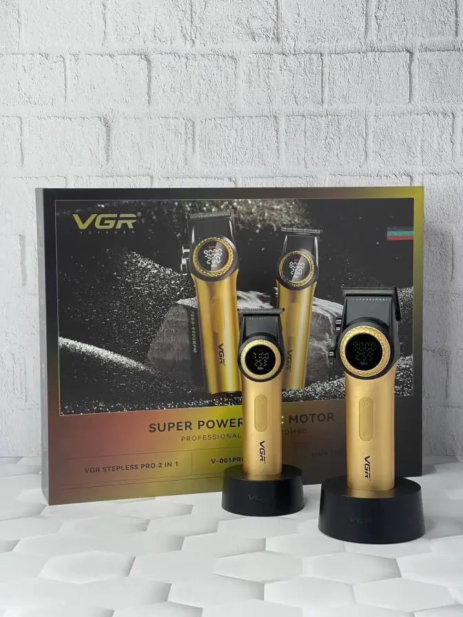 ست 2 عددی ماشین اصلاح وی جی آر V-001 PRO & V-977