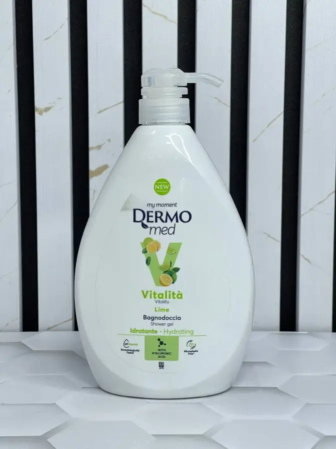 شامپو بدن درمومد Dermomed با رایحه لیمو مدل lime Vitalita حجم 1000 میل